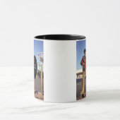 Cowboy-figuur toont de toeristen welkom in Scottsd Mok (Midden)