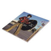 Cowboy-figuur toont de toeristen welkom in Scottsd Tegeltje (Zijkant)