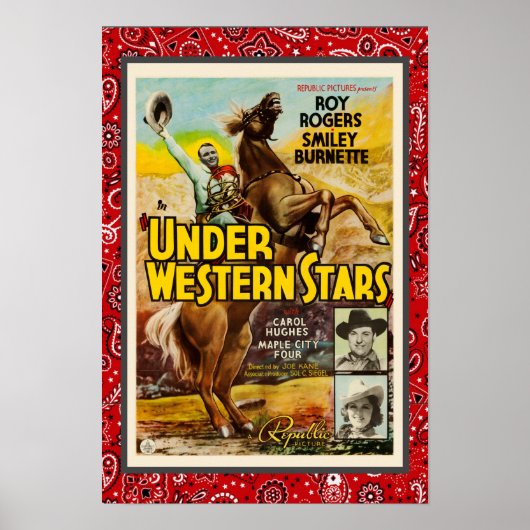  cowboy film onder de Westerne sterren Poster (Voorkant)