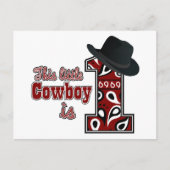 Cowboy First Birthday Briefkaart (Voorkant)