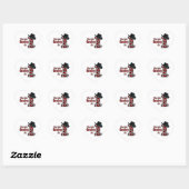 Cowboy First Birthday Hart Sticker (Vel)