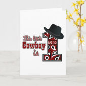 Cowboy First Birthday Kaart (Gele Bloem)