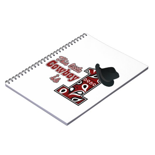 Cowboy First Birthday Notitieboek (Linkerzijde)