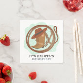 Cowboy First Birthday Party Napkins Servet (Insitu)