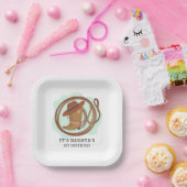 Cowboy First Birthday Party Papieren Bordje (Feest)