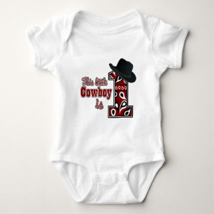 Cowboy First Birthday Romper