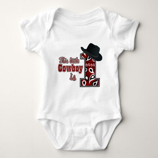 Cowboy First Birthday Romper (Voorkant)