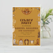 CowBoy flat Holiday Kaart (Staand voorkant)