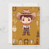 CowBoy flat Holiday Kaart (Achterkant)