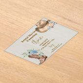 COWBOY FLORAL VRIJGEZELLENFEEST ACRYL UITNODIGINGEN (Laagn)