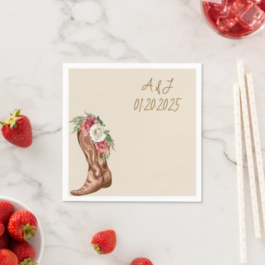 COWBOY FLORAL VRIJGEZELLENFEEST SERVET (Insitu)