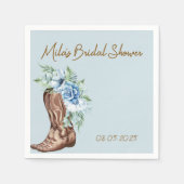 COWBOY FLORAL VRIJGEZELLENFEEST SERVET (Voorkant)