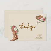 COWBOY FLORALE BRUIDSPARTY UITNODIGING (Voorkant / Achterkant)