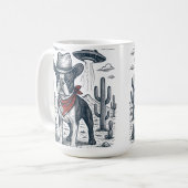 Cowboy Franse Bulldog  Alien western Koffiemok (Voorkant links)