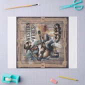 Cowboy Free Spirit Retro Western Decoupage Tissuepapier (Craft)