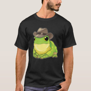 Cowboy Frog Funny Amphibian Western Toad T-shirt