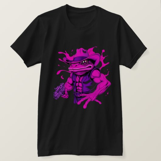 Cowboy frog funny T-Shirt (Design voorkant)