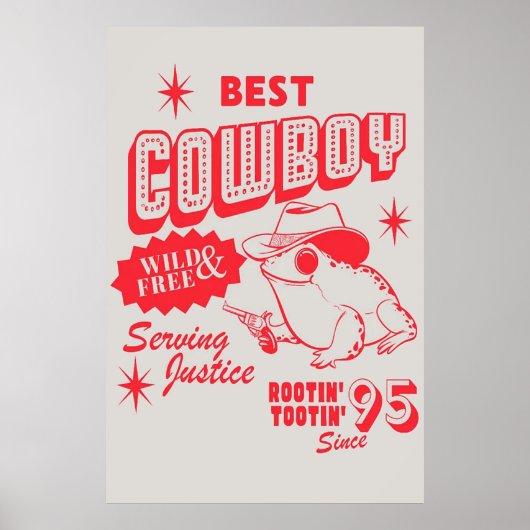 Cowboy Frog Poster (Voorkant)