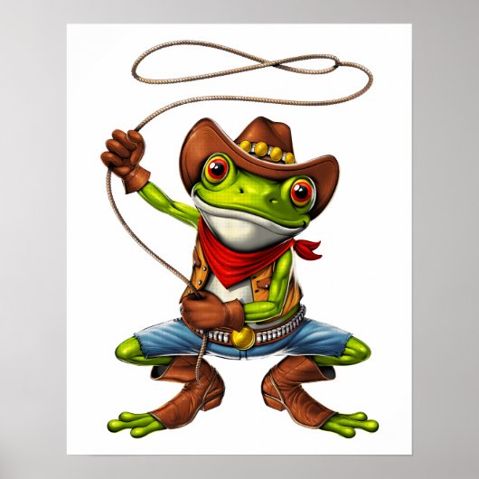 Cowboy Frog Poster (Voorkant)