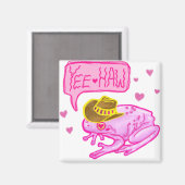 Cowboy Frog Yee Haw Design Magneet (Voorkant / Achterkant)