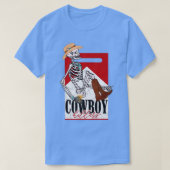 Cowboy Funny Cowboy Skeleton Westerne Zuidelijke L T-shirt (Design voorkant)