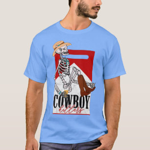 Cowboy Funny Cowboy Skeleton Westerne Zuidelijke L T-shirt