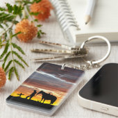 Cowboy Gebed met zonsondergang Sleutelhanger (Voorkant Rechts)
