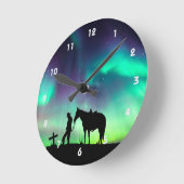 Cowboy Gebed Silhouet Wandklok (Hoek)
