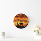Cowboy Gebed Silhouet Wandklok (Huis)