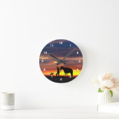 Cowboy Gebed Silhouet Wandklok (Huis)