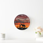Cowboy Gebed Silhouet Wandklok (Huis)
