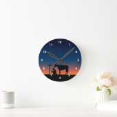 Cowboy Gebed Silhouet Wandklok (Huis)