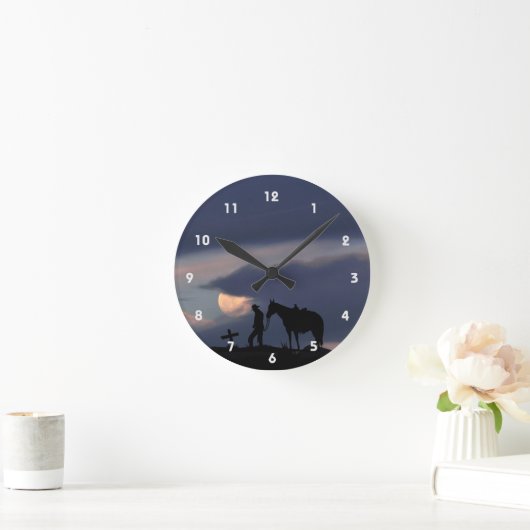 Cowboy Gebed Silhouet Wandklok (Huis)