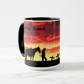 Cowboy Gebeds Koffiemok Mok (Voorkant links)