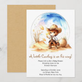 Cowboy-geïnspireerd thema Baby Boy Shower Kaart (Voorkant / Achterkant)