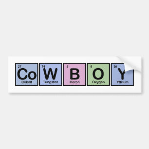 Cowboy gemaakt van Elementen Bumpersticker