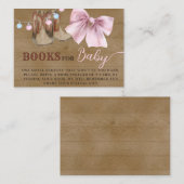 Cowboy gender onthult boeken voor een baby kaart. informatiekaartje (Voorkant / Achterkant)