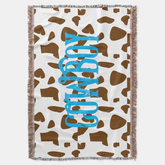 Cowboy gepersonaliseerd deken (Voorkant Verticaal)