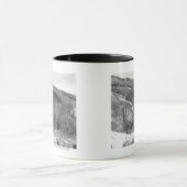 Cowboy gescheiden van zijn kudde. mok (Midden)