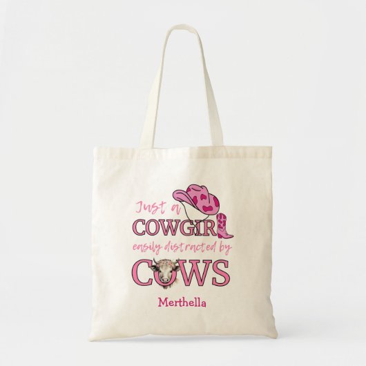 Cowboy GEWOON EEN COWGIRL GEMAKKELIJK AFGELEID DOO Tote Bag (Voorkant)