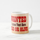 Cowboy - Gezocht dood of levend Koffiemok (Voorkant rechts)