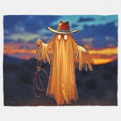 Cowboy Ghost bij Sunset Design Fleece Deken (Voorkant (Horizontaal))