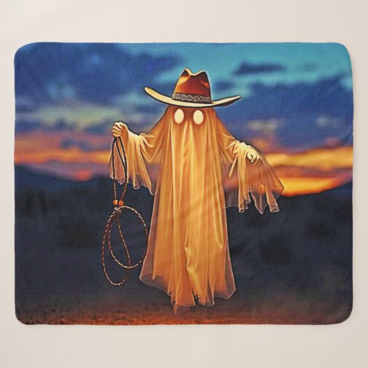 Cowboy Ghost bij Sunset Design Sherpa Deken (Voorkant (horizontaal))