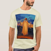 Cowboy Ghost bij Sunset Design T-shirt (Voorkant)