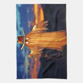 Cowboy Ghost bij Sunset Design Theedoek (Verticaal)