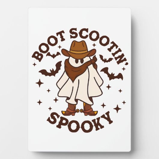 Cowboy Ghost Koeienhuid Boot Scooting Spooky Weste Fotoplaat (voorkant)