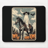 Cowboy Ghost Riding Horse Funny Tarot Kaart Hallow Muismat (Voorkant)
