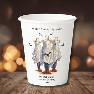 Cowboy Ghosts Grappig Western Halloween Party Papieren Bekers
