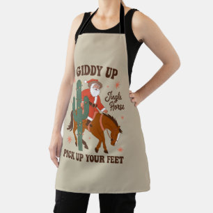 Cowboy Giddy Up Bellen Paard Til Je Voeten Op Schort