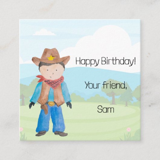 Cowboy Gift Kaart Behuizing (Voorkant)